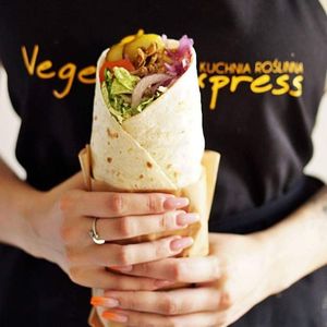 Jackfruit kebab at Vege Express in Gliwice