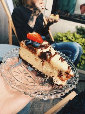 Ohhhhh I love desserts in VegeExpress 😌💛 at Vege Express in Gliwice