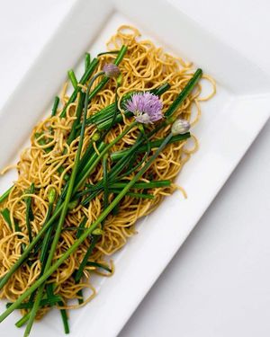 garlic noodle at Le Colonial Houston in Houston