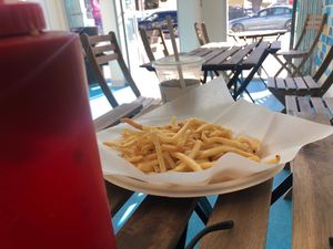 Air fried French fries!! at Melrose Bite (Kosher LA) in Los Angeles