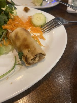 Egg roll — no egg  at Vietopia in Houston