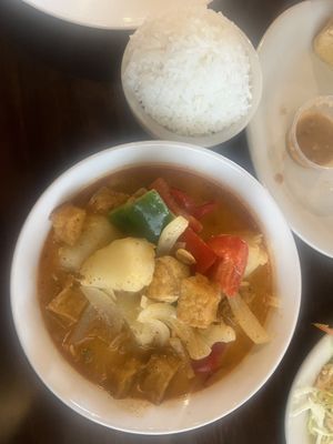 Masaman curry. I added bell peppers and tofu   at Sawasdee Thai Cuisine in Hershey