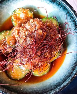 Cucumber Salad at Les Noo'dle in Houston