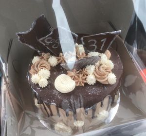 Triple chocolate drip cake  at Aloha Vegan Bakery in Zoetermeer