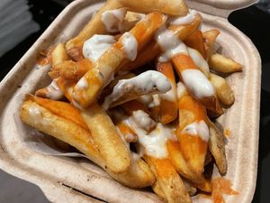 Buffalo fries  at Plow Burger - Hyde Park in Austin