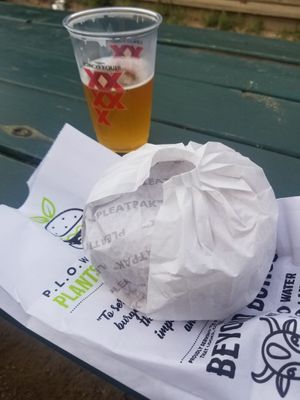 Really cool packaging :) at Plow Burger - Hyde Park in Austin