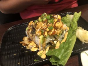 Popcorn sushi roll at Madre Tierra in Upland