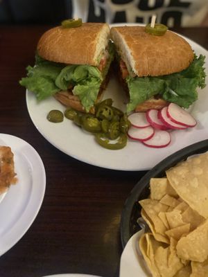 Al Pastor Vegan Torta  at Madre Tierra in Upland