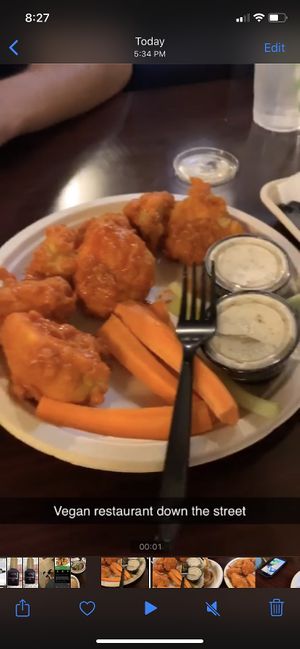 Buffalo Cauliflower! at Madre Tierra in Upland