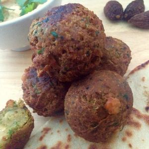 Falafel - fried Israeli snack. at Da Lat Hummus in Da Lat