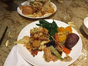 A plate I made at Good Vegetarian in Shenzhen