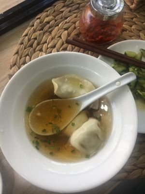 Vegan mushroom dumplings  at Eat Dumplings in Shanghai