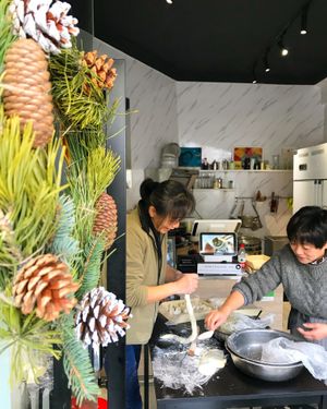 Fresh homemade dumplings by Mama Wu at Eat Dumplings in Shanghai