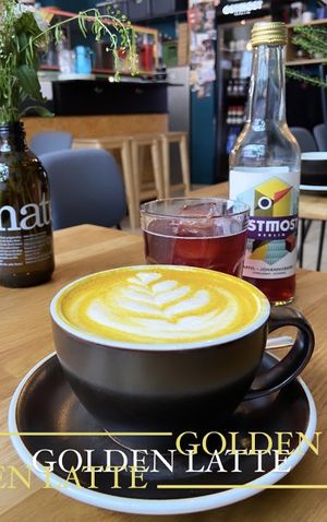 Golden Latte at Bohemian Kids Café in Leipzig
