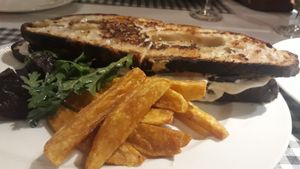 Vegan cheese sandwich at Feast Society in Chiang Mai