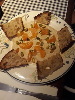 Tahini, Orange and Apricot Starter at Feast Society in Chiang Mai