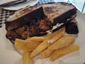 Eggplant cheese sandwich at Feast Society in Chiang Mai