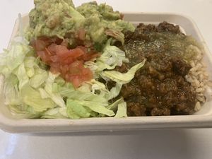 Naked burrito with their new vegan mince. Pretty good!  at BNE - Mad Mex - TD in Brisbane Airport