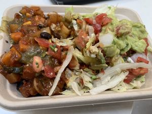 Vegan burrito bowl. Expensive!   at BNE - Mad Mex - TD in Brisbane Airport