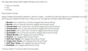 Menu at BNE - Mad Mex - TD in Brisbane Airport