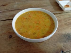 Sopa de lentejas rosadas... Espectacular!!! at Masala in Pereira