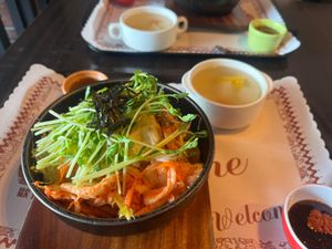 Bibimbap at QīngTián Shū Shí 青田蔬食 in Hualien