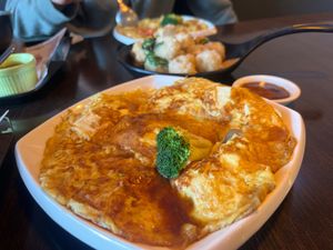 Tofu egg at QīngTián Shū Shí 青田蔬食 in Hualien