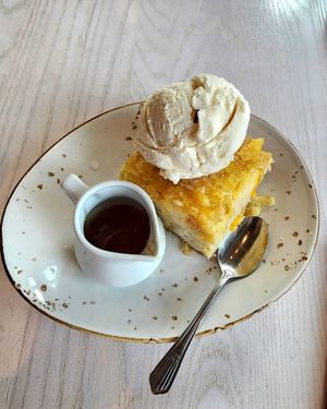 Coconut-Pineapple Bread Pudding at Walt Disney World - Sebastian's Bistro in Lake Buena Vista