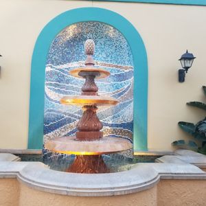 Fountain near Sebastian's at Walt Disney World - Sebastian's Bistro in Lake Buena Vista