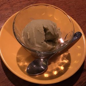 vegan avocado gelato.  WOW at Cafe Organico in Montezuma