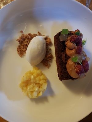Vegan dessert at Brasserie 1560 in Ijsselstein