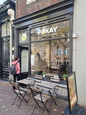 front + outdoor seating at Pokay in Delft