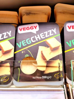 Vegan cheese at Salı Pazarı in Istanbul