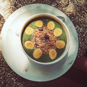 Green smoothie bowl at Sano Banano in Montezuma