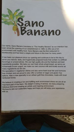 Overview at Sano Banano in Montezuma