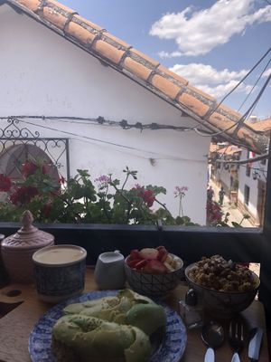 Breakfast with a view! at L'atelier Café Concept in Cusco