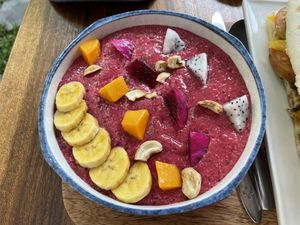 Smoothie bowl, $2.50  at Bayon Pastry School Coffee Shop in Siem Reap