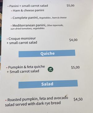 The quiche is labelled as vegan in error. It’s made with butter.  at Bayon Pastry School Coffee Shop in Siem Reap