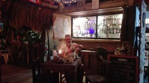 Papa visiting from France and MESCAL! at La Empanada in Mazunte