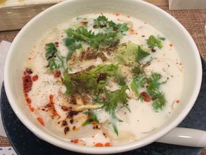 Soy milk ramen with glass noodles. at Marichou-K in Kanazawa