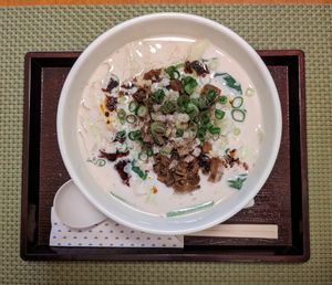 Soymilk Ramen with glass noodles (egg free) at Marichou-K in Kanazawa