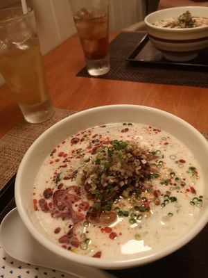 Soymilk ramen with Glassnoodles at Marichou-K in Kanazawa