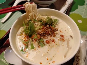 Soy milk Ramen - very popular. Very nice! at Marichou-K in Kanazawa