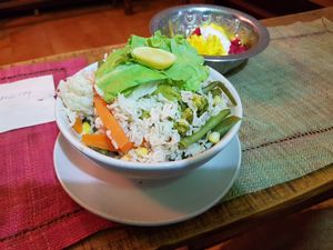 Vegan Risotto. Nice soft rice and lots of fresh vegetables. Not bad but the burgers are much better :) at Karma Cafe in Palolem