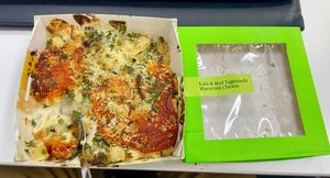 Vegan Kale and Red Tapenade Macaroni Cheese  at Pret A Manger - Trafalgar Square in London