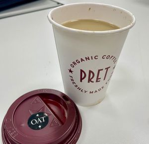 Vegan Chai Latte with Oat Milk  at Pret A Manger - Trafalgar Square in London