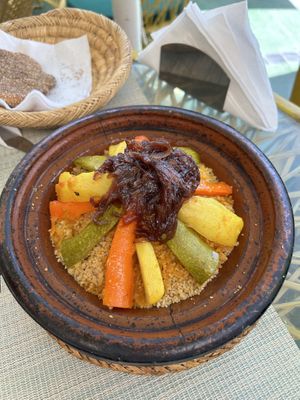 Vegetable couscous  at Koulchi Zine in Marrakech