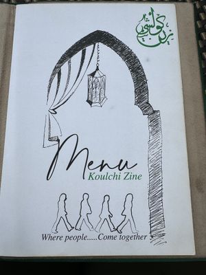 Menu  at Koulchi Zine in Marrakech