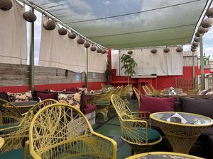 Rooftop patio  at Koulchi Zine in Marrakech