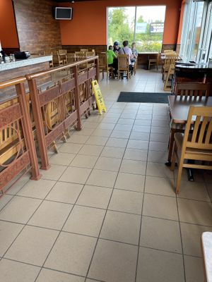 Inside sitting area   at Pizza Pizza in Guelph